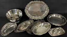 Huge Vintage Silverplate Serving Pieces Lot Of 13 POLISHED READY TO DISPLAY #4