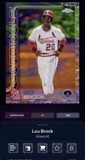 DIGITAL TOPPS BUNT Lou Brock GILDED 25 SUPER RARE Read