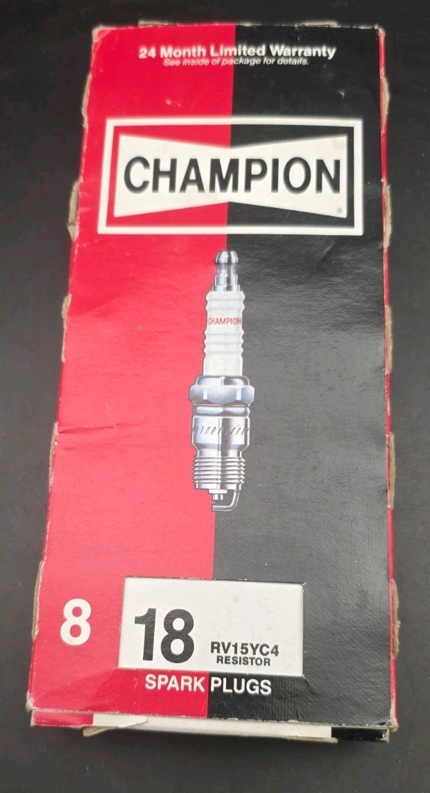 Champion RV15YC4 Stock #18 Set of 8 Spark Plugs - Original NEW NOS Made in USA