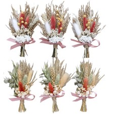 Mini Dried Flower Bouquet Pack of 6 Dark Orange