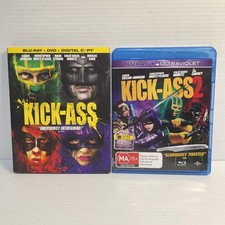 Kick-Ass 1 & 2 Lot (Blu-Ray) ~ VERY GOOD ~ Mint Discs