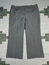 Ann Taylor Dress Pants Womens 18 Gray Signature Fit Lined High Rise Wide Leg