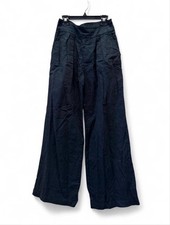 Abercrombie Linen Blend Pull-On Pant - Black, size XXS Wide