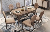 Esstisch Tisch Gruppe Esszimmer Wohnzimmer Garnitur Echtholz Design Tische