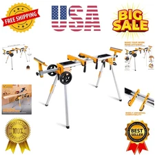 Portable Miter Saw Stand with 6.75 in Wheels 330 lbs Load Capacity Heavy Duty...