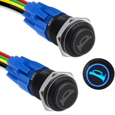 Horn Button 2 PCS Momentary Push Button Switch for Car Modification Harness