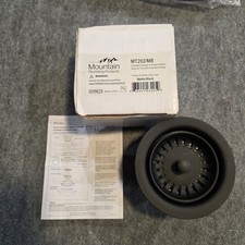 MT202/MB MOUNTAIN PLUMBING STOPPER STRAINER WASTE BLACK MATTE NEW