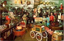 Postcard Weir's Country Store Dallas TX Pot Bellied Stove Cracker Barrel Old