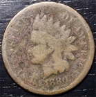 1880 Indian Head Penny 1c US Coin Philadelphia Mint