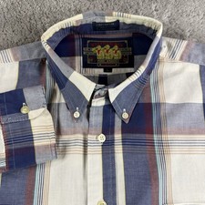Ralph Lauren Chaps Vintage Mens Large Plaid Button Down Shirt Cotton 90s USA