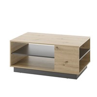 Couchtisch Eiche Artisan Graphit Grau Sofatisch Wohnzimmertisch Tisch Ablage