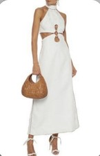 Zimmermann Corsage Braid Cut Out Midi Dress