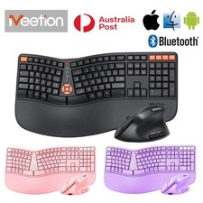 Meetion Wireless Ergonomic Keyboard Mouse Set Bluetooth Cordless 2.4G Laptop AU