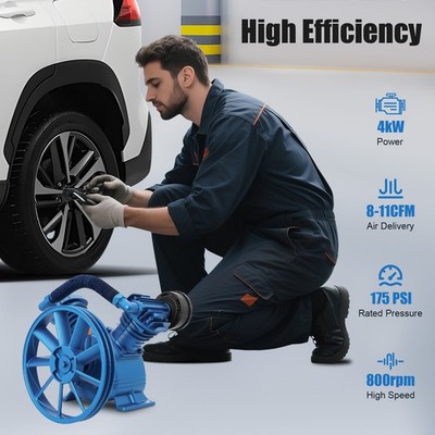 2-Cylinder Air Compressor Pump Head, Portable Air Compressor Pump Head