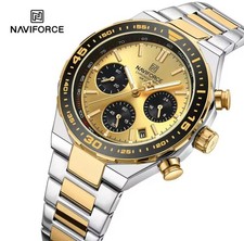 Herren Chronograph Armbanduhr Quarz Uhr Edelstahl Sport Business (7 Farben)