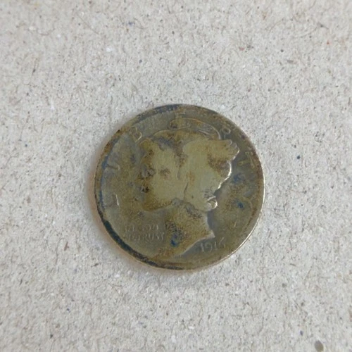1916 MERCURY 10C Dime AG About Good Condition FREE SHIPPING
