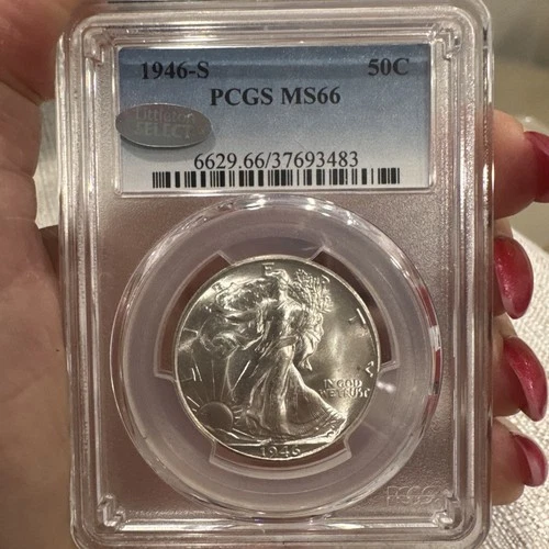 1946-S Walking Liberty 50c Coin MS66 PCGS