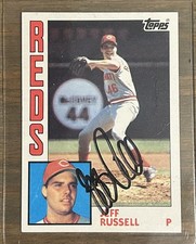 Autographed 1984 Topps - Jeff Russell #270 (RC)  MLB Reds