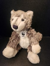 BAB Build-A-Bear Workshop WWF Gray Wolf Plush 14" 2009 Retired