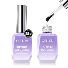 2 Sets GELLEN Gel Top Coat and Base Coat Set 18Ml Top coat x 2 / Base cot x 2