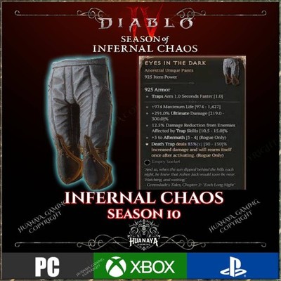  Diablo 4  ROGUE  ENDGAME  SEASON 10 Infernal Chaos Eyes in the Dark