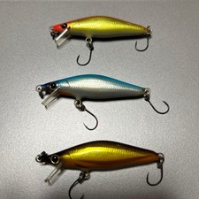 Rabbit Lure Set of 3, Red Blue Gold Brown Fishing Baits
