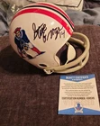 Steve Grogan Signed Patriots Mini Helmet – COA – Vintage Throwback BECKETT