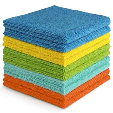10 Pack 12x12 Inch Microfiber Cleaning Cloth Reusable Microfiber Towels