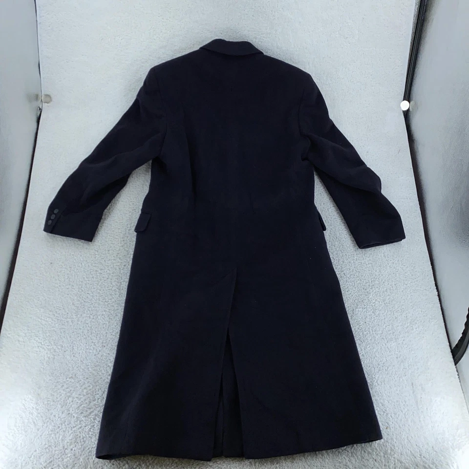 Vintage Saks Fifth Avenue Cashmere Coat Mens 44 Large Long Dress Overcoat USA - Image 3 of 4
