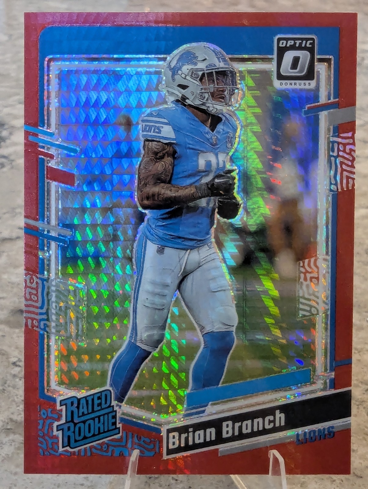 2023 Panini Donruss Optic - Rated Rookie Brian Branch #233 Red Hyper Prizm (RC)