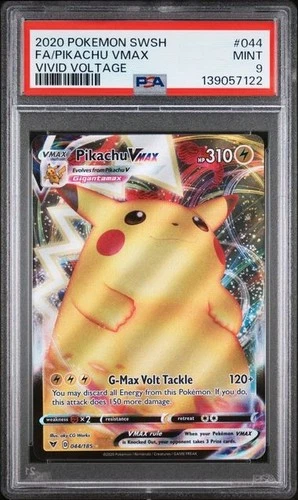 PIKACHU VMAX POKEMON SWSH VIVID VOLTAGE #044/185 PSA 9 MINT
