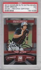 2010 Donruss Elite Extra Gary Brown #54 PSA/DNA Certified Autograph(S.F. GIANTS)