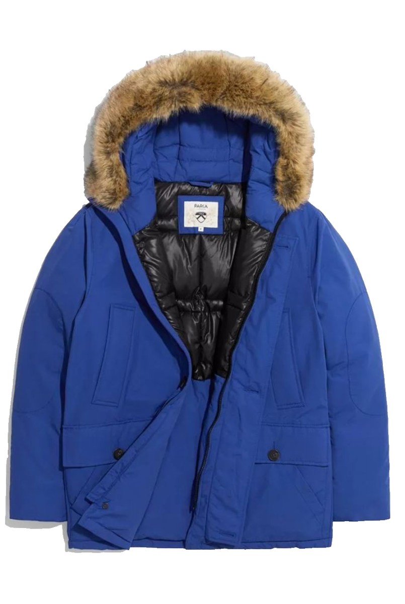Parka London Alaska Mid Length Faux Fur Jacket Winter Coat Medium 