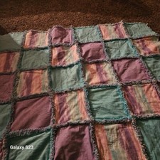 Cotton and Flannel Rag Quilt,40 x 48,Perfect Crib Size