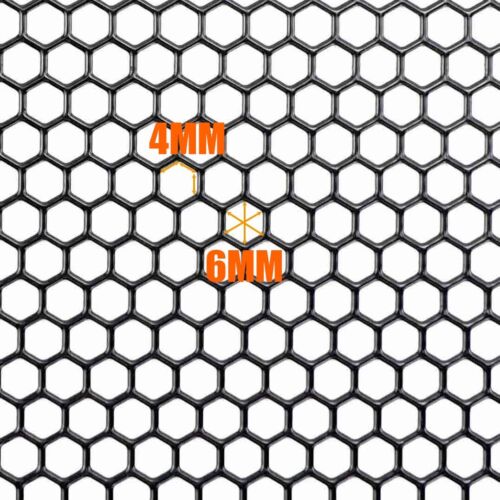 100x33cm Black Hexagon Aluminium Car Bumper Grille Mesh Net Vent Hole 6x6mm CN - Picture 2 of 9