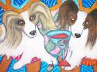 Papillon dog martini 11x14 art Print pet lover gift animals