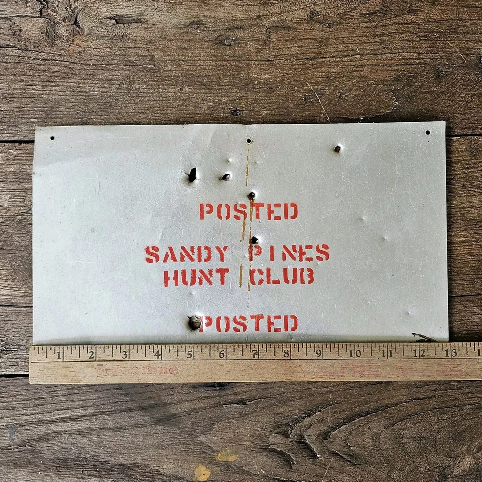 Винтажная вывеска Sandy Pines South Carolina Hunt Club Camp - Изображение 2 из 4