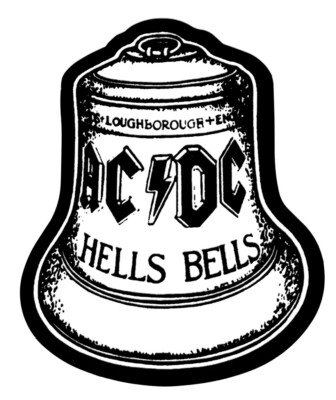 ACDC HELLS BELLS 5'' x 4.25'' Logo Sticker Decal Hippie Biker Rock n Roll
