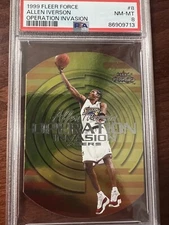 1999-00 Fleer Force Operation Invasion #8OI Allen Iverson PSA 8 POP 5, 7 Higher