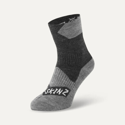 SealSkinz Bircham wasserdichte knöchellange Allwettersocken - schwarz/grau marl