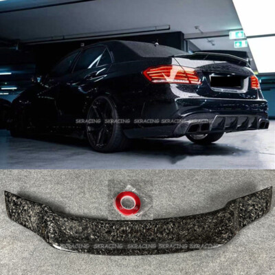 Real Carbon Fiber Trunk Spoiler For Mercedes W212 Sedan E350 E500 E550 E63 2010-2016-1058285