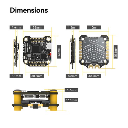 SpeedyBee F7 V3 Flight Controller or BL32 50A ESC 128KHZ PWM for RC FPV Drone - Picture 8 of 21