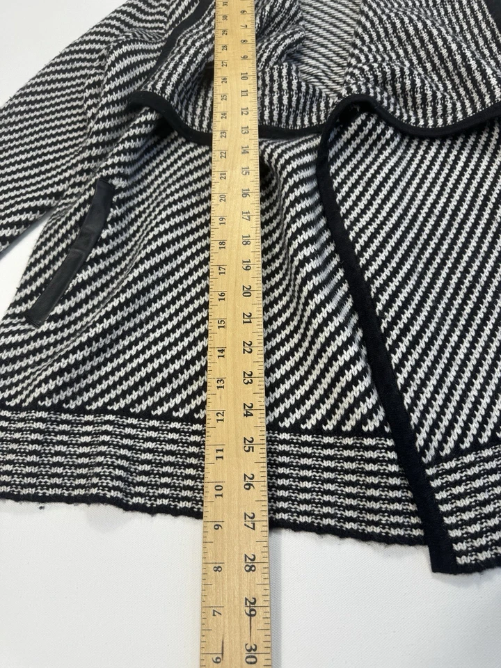 Cárdigan Blazer Bolsillos C By Bloomingdale’s Mujer Grande Lana Cachemira Frente Abierto Foto 4 de 4