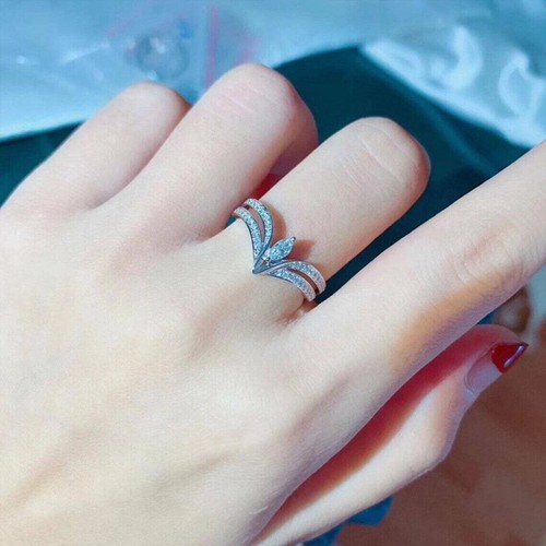 2Ct Marquise Cut Lab Created Diamond Women's Ring 14k White Gold Plated Silver - Picture 4 of 4