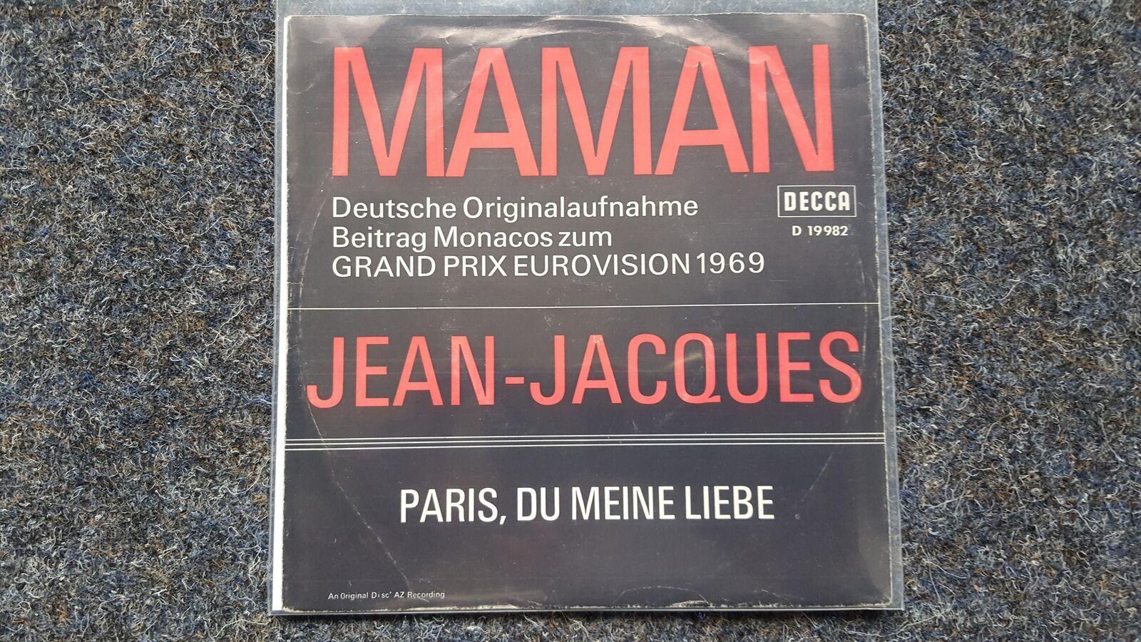 7"" Single Vinyl Jean-Jacques - Maman EUROVISION 1969 SUNG IN GERMAN