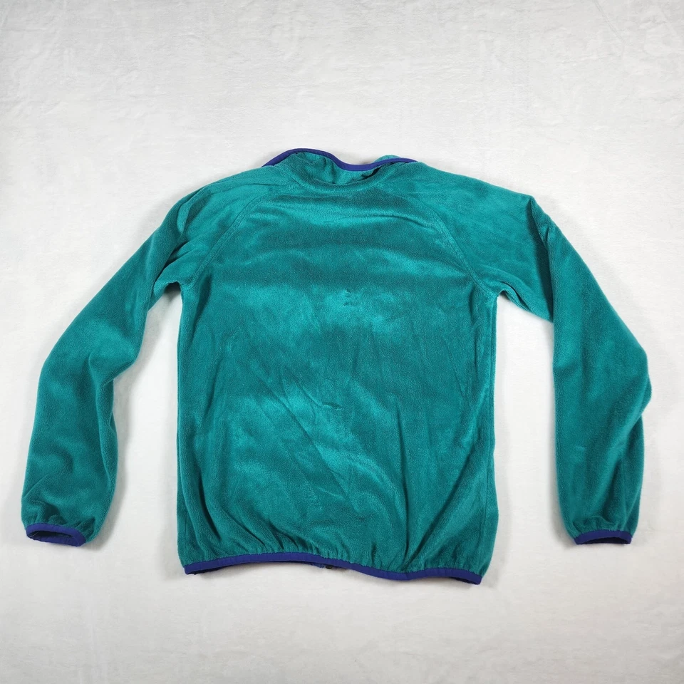 Chaqueta Columbia Sportswear Juvenil L Verde Azul Cremallera Completa Vellón Manga Larga Foto 2 de 4