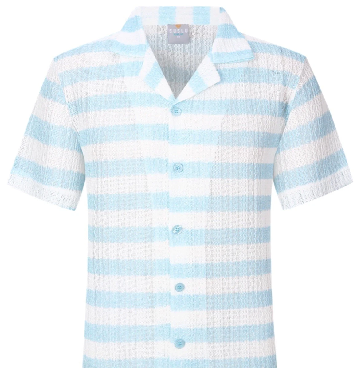 Men's Luxurious S.Couture Crochet Shirt,Italian Style,Stretch L to 3XL…...A1.A