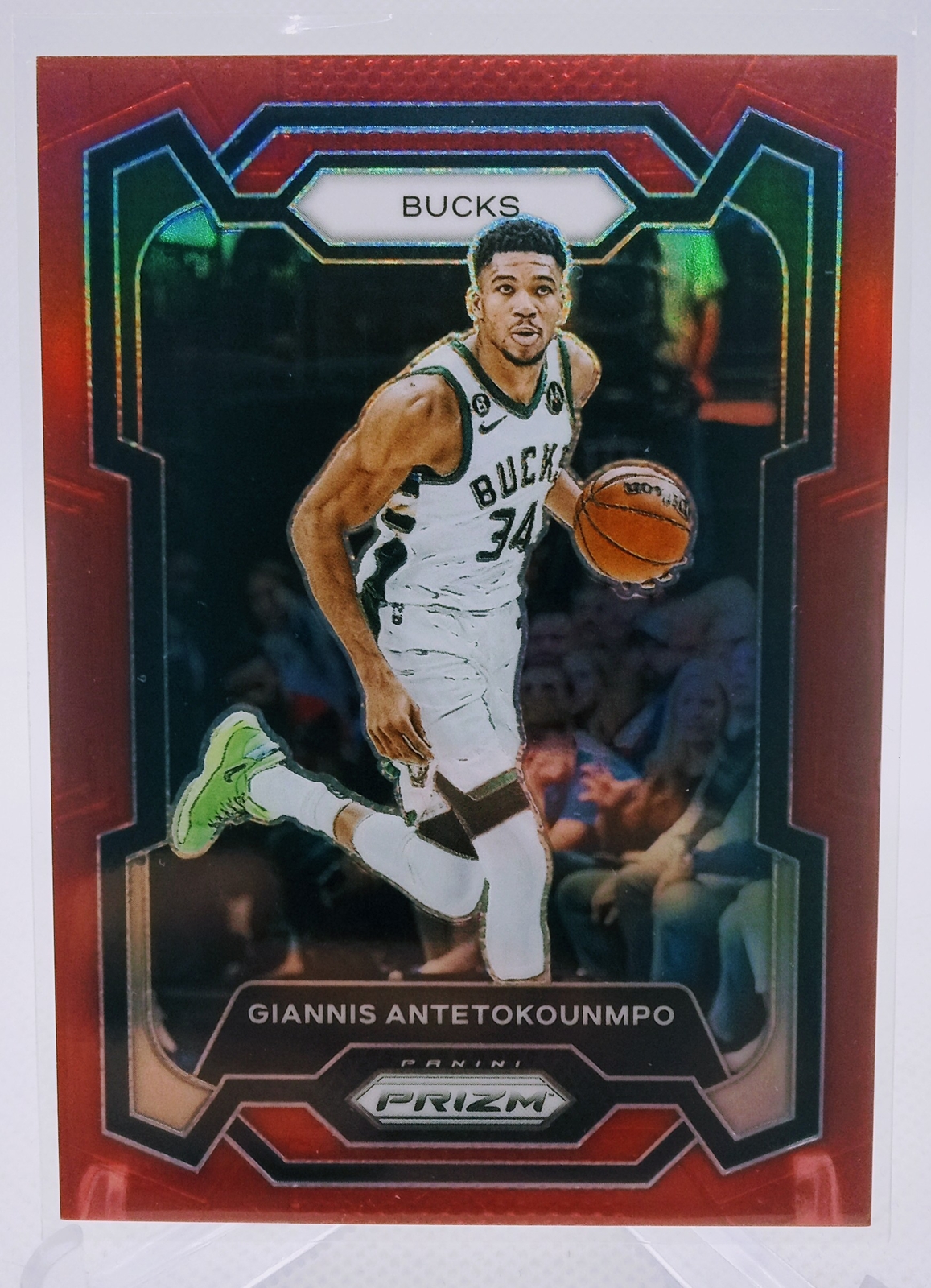 2023-24 Panini Prizm #103 Giannis Antetokounmpo Prizms Red #/299