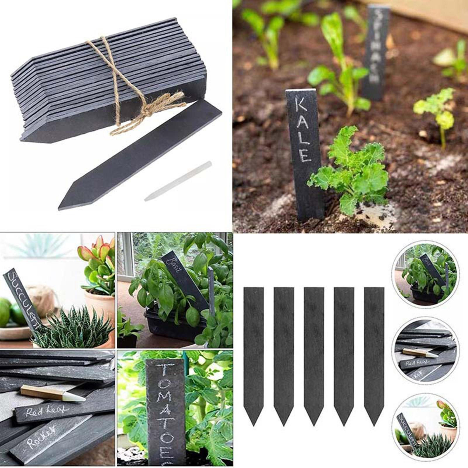 Plant Markers For Seedlings 6pcs/Set Slate Plant Name Tags Waterproof