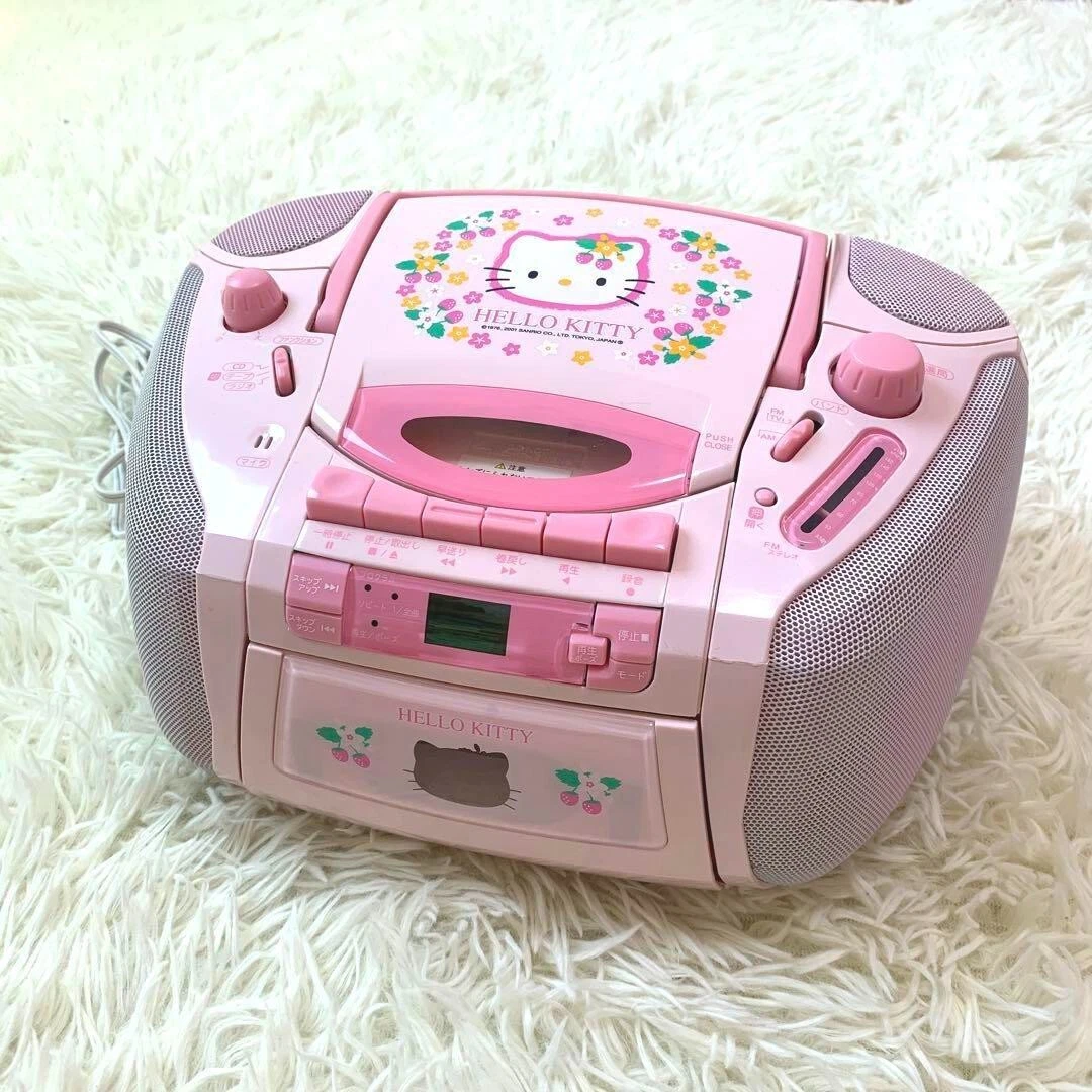Hello Kitty portable stereo CD boombox with Am/Pm radio Electronics